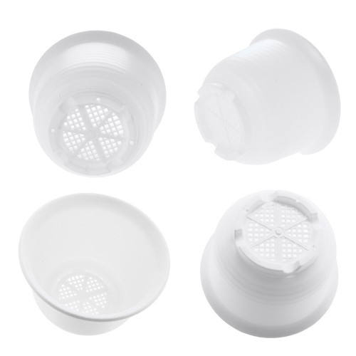 6 Inch Plastic Round Drainage Plant Pot Saucer Tray Outdoor Indoor Flowers White
