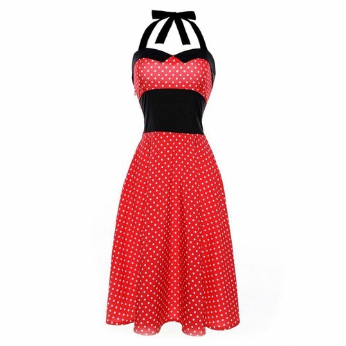 Gothic Skull Rose Print Hepburn 50s 60s Rockabilly Pinup Party Punk Women Dress