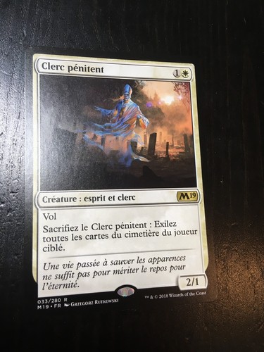 FRENCH CLERC PENITENT NM MTG MAGIC M19 REMORSEFUL CLERIC