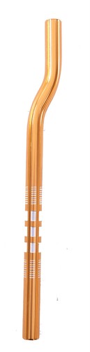 22.2mm BMX SNAKE CRANKED SEAT POST ALLOY FLUTED SADDLE STEM NEW//OLD SCHOOL GOLD