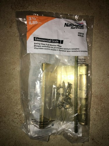 4 National Hardware N236-020//DPBF248 Full mortise swing clear hinges satin brass