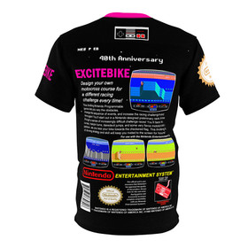 Excitebike NES 40th Anniversary Retro Vintage Nintendo Cover Game T-Shirt