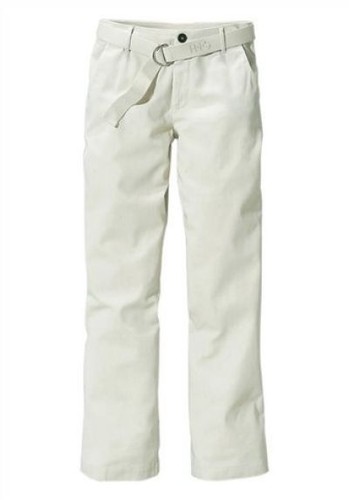 H.I.S Hose mit Gürtel NEU Lang-Gr.72,80,84 HIS Offwhite Damen Stretch