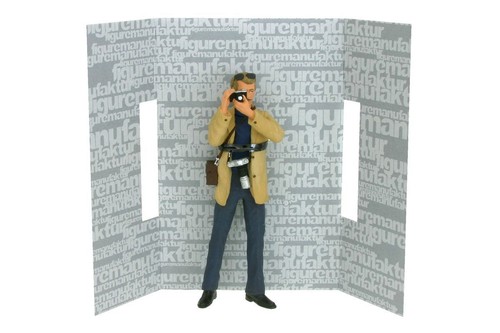 1:18 FM 180090 Figur Fotograf Rallye Formel 1 Reporter