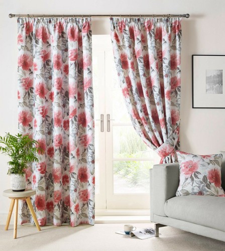 Luxury Pencil Pleat Lined Curtains FREE POST Stunning Design: Sophia
