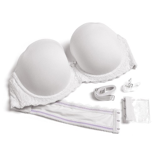 Multiway Clear Back Strap Bra Strapless Halter Underwire Lingerie 32-46 BCDEFG