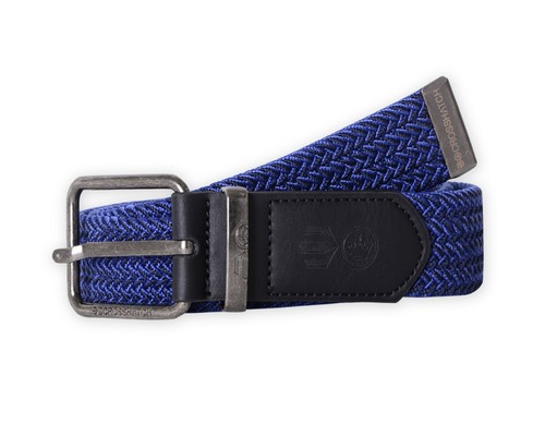 Crosshatch Mens Leather PU Designer Embossed Branded Casual Metal Buckle Belt