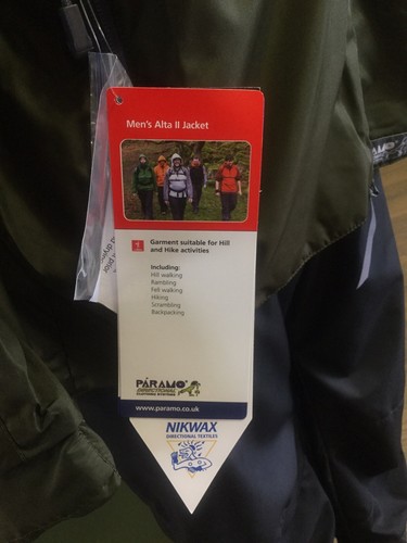 XXL walking,hiking,birdwatching Páramo Nikwax Analogy Men/'s Alta II Jacket