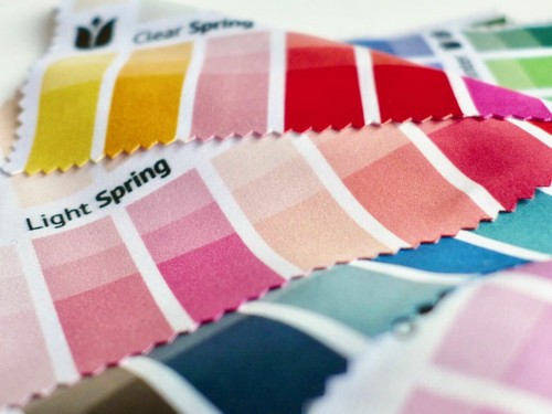 Seasonal Fabric Color Swatch Soft Autumn with 30 x 3 Colors for Image Consulting