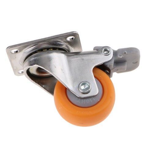 8x Heavy Duty Nylon Castor Wheel Trolley Casters with Brake for Workbench 1.25/"