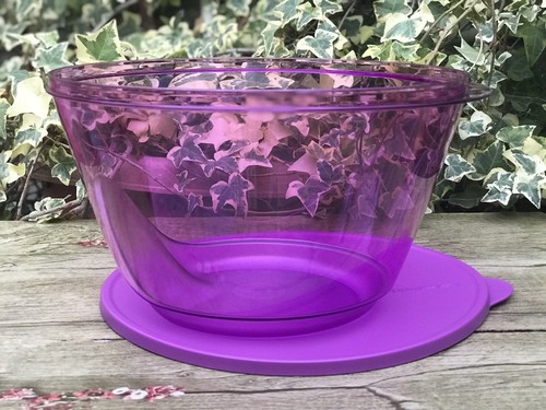 Tupperware Acrylic Salad Bowl 5.5L Lilac Preludio Bowl New +//- 23 Cups