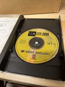 Sim City 2000 (Sega Saturn, 1995) with Manual & Case Not Tested. Box 236