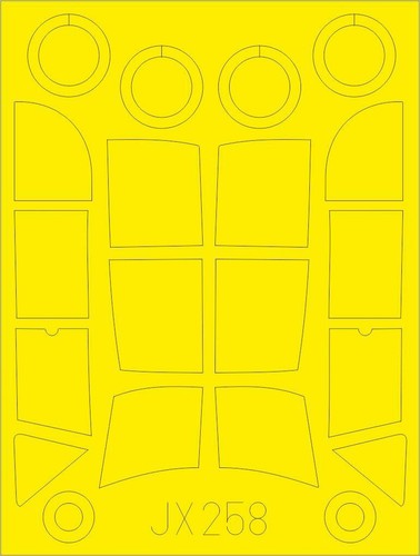 EDUARD JX258 Masking Sheet for Eduard Kit Bf108 in 1:32