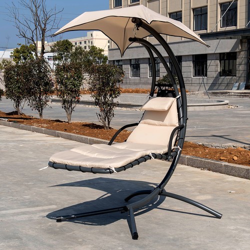 Lounger Chair Floating Chaise Lounger Swing Chair w//Canopy Umbrella-Choose Color