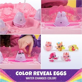 Hatchimals Alive! Carton Rainbow Splash w/ 5 Eggs 10 Accessories - Color Hatch