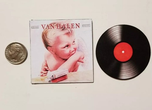 Miniature record album Barbie Gi Joe 1//6 Playscale Van Halen 1984 Rock music