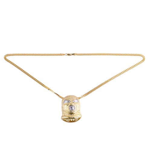 Bling bling Goon Maske Kopf Anhänger mit Hiphop-kette Hip Hop Necklace Pendant