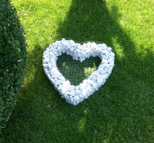 Griglia CUORE con ghiaia Cimitero Tomba gioielli tomba CORONA tomba Angelo Tomba cuore cuore ♥