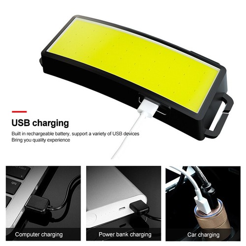 Stirnlampe COB LED Wiederaufladbar USB Kopflampe wasserdichte Stirnlampe