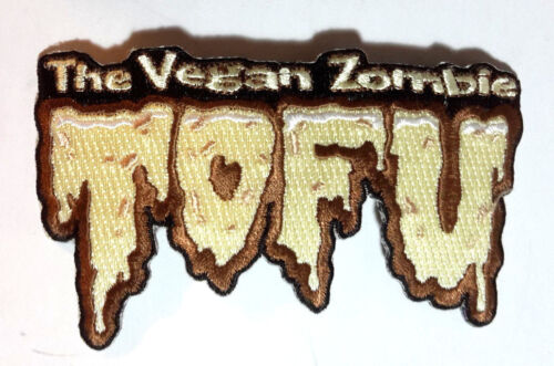 TOFU the Vegan Zombie Logo 4/" Embroidered Patch TFVZPA-01 USA Mailed