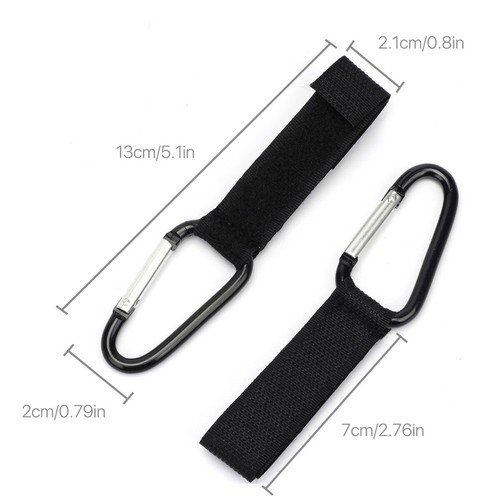 2//4 PC Pram Hook Baby Stroller Shopping Bag Clip Carrier Carabiner Nylon Hangers