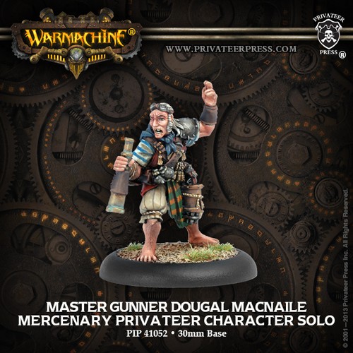 Warmachine hordas BNIB mercenario Privateer Master Gunner Dougal macnaile