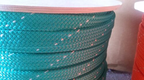 1.25/" x 100 ft hollow//flat braid polyester rope.100 ft.High Quality.Made in USA