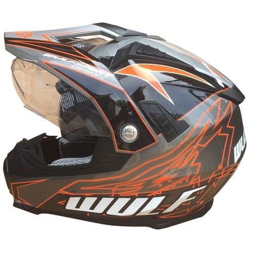 Wulfsport Prima-X Cross Helm XXL 63-64cm orange Motorrad Quad Bike Enduro MX BMX