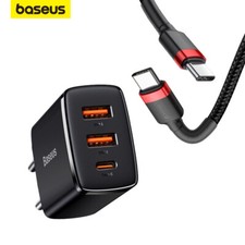 Baseus 30W Schnell Ladegerät QC4.0 Netzteil USB C Ladekabel Für Samsung S21 A71