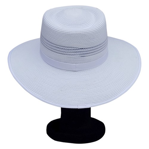 REO coiffure Camelia Femmes Sports Blanc chapeau été Turn Up Bord S-L