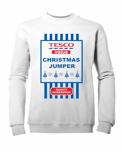 Kids Boys Girls Tesco Value Christmas fun XMAS Jumper Sweatshirt Ages 3-13yrs