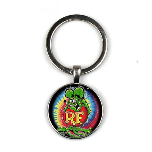 Rat Fink Ed Roth Big Daddy Color Charm Handmade Custom Key Chain Action Figure