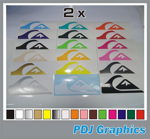 2 x Quiksilver tipo 150mm Vinyl Decal Adesivi surf skate DUB VW Camper