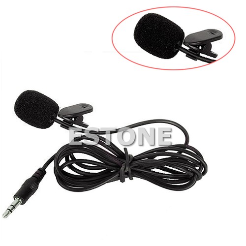 3.5mm Hands Free Clip On Mini Lapel Mic Microphone For PC Notebook Laptop
