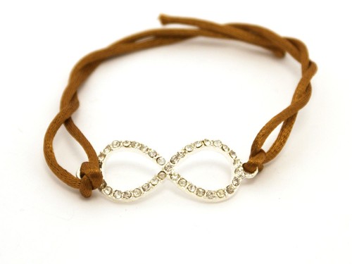 1 Unendlichkeit Symbol infinity Strass Verbinder Verschluss Silber