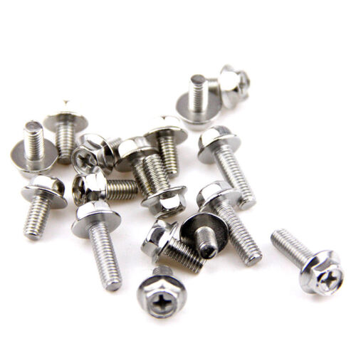 20 xM4-M6 Stainless steel screw Hexagon phillips washer flange head hex bolt 304