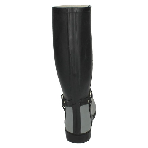 R22D Mens Spot On Wellington Boots X1R087 Grey//Black
