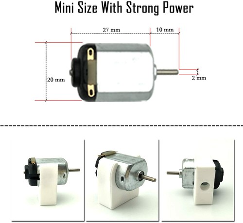 6 Set DC Motor Hobby Electric Motors Small Mini DIY 1.5V-3V Batteries 24000RPM
