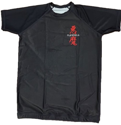 LARGE Compression Rash Guard STREETFIGHTER BJJ BLACK AKUMA MMA Jujitsu