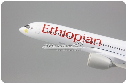20CM Solid Ethiopian Airlines Airbus A350-900 Passenger Airplane Diecast Model