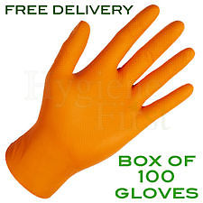 -Pack of 100 Supertouch Orange Disposable Nitrile Gloves PG-901