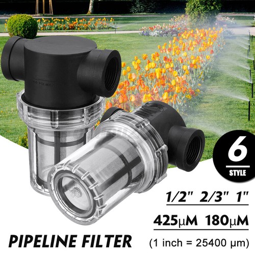 1//2/" 2//3/" 1/" Stainless Steel Wire Mesh Strainer Tap Water Pump Irrigation Filter