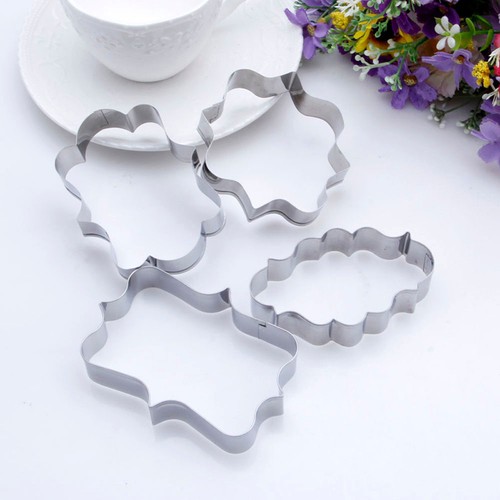 4stk Edelstahl Cutters Ausstecher Ausstechform Fondant Marzipan Set Keks Kit