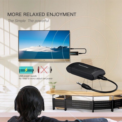 Bluetooth V4.1 Transmitter /& Receiver Wireless A2DP Audio 3.5mm Aux Adapter USA