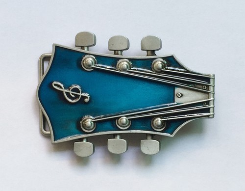 FS696 New Vintage Original Western Cowboy Initial Antique Guitar Belt Buckle