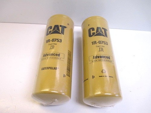 CATERPILLAR FUEL FILTERS LOT OF 2 1R-0753 NEW EQUIPMENT EXCAVATOR