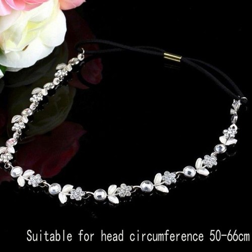 Hot Sell Elastisch Kette Schmuck Blume Stirnband Rhinestone Metall Haarband