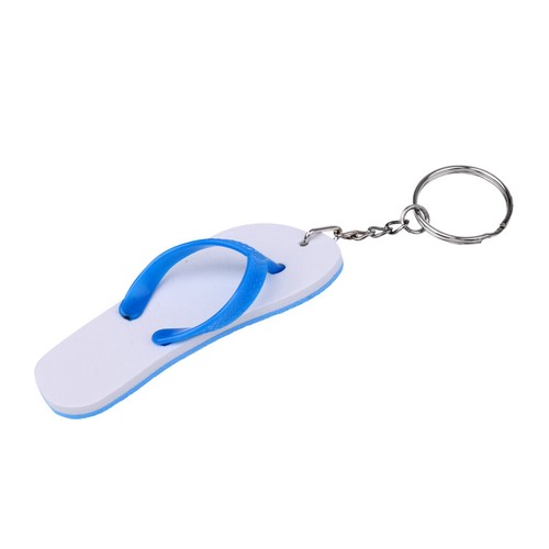 Flip Flops White Yachting Boating Floating Key Chain Key Ring Keyring