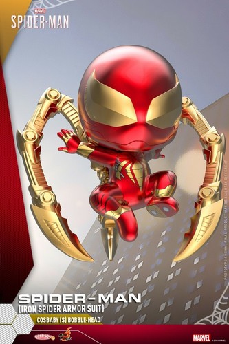 Hot Toys COSBABY Marvel Spider-Man Mini PVC Figure Iron Spider-Man Toys COSB624