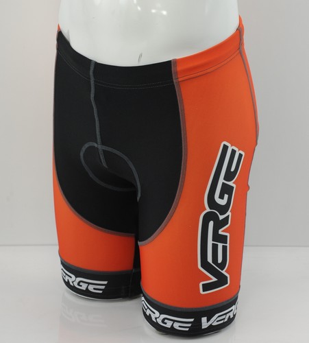 Verge Men/'s Elite EU Cycling Short Black//Orange Red Small New